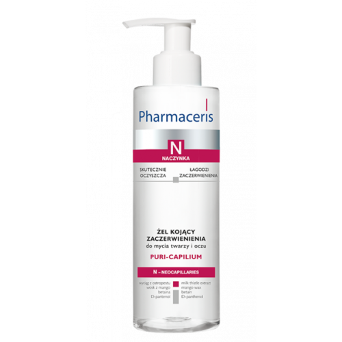 PHARMACERIS Redness soothing face and eyes gel wash PURI-CAPILIUM, 190ml PHARMACERIS Redness soothing face and eyes gel wash PURI-CAPILIUM, 190ml