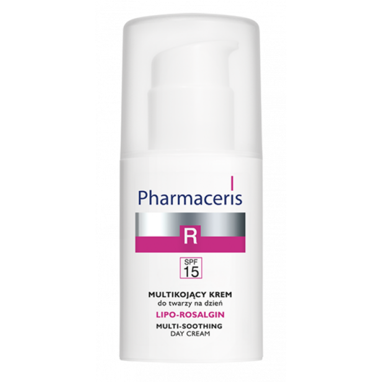 PHARMACERIS R  Multi-soothing face cream for dry, normal and sensitive skin SPF 15 LIPO-ROSALGIN, 30ml