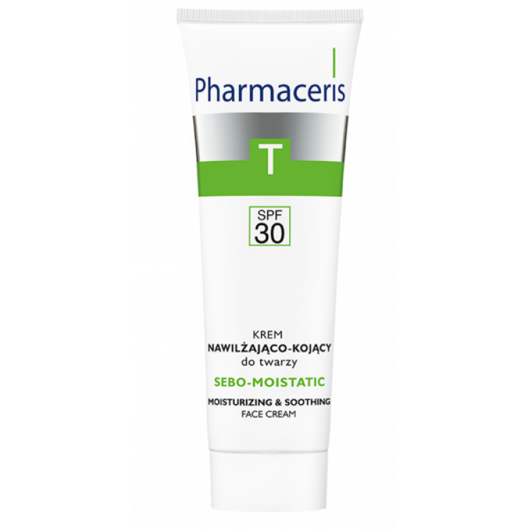 PHARMACERIS T Moisturizing and soothing face cream SPF 30 for use during and after anti-acne treatments SEBO-MOISTATIC, 50ml EXP: 08.2024
