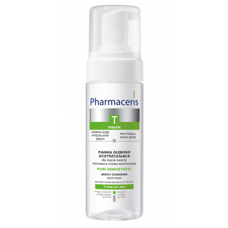 PHARMACERIS T Deeply  cleansing foam face cleansing foam RESTORES HYDRO-BALANCE OF THE SKIN PURI-SEBOSTATIC, 150ml