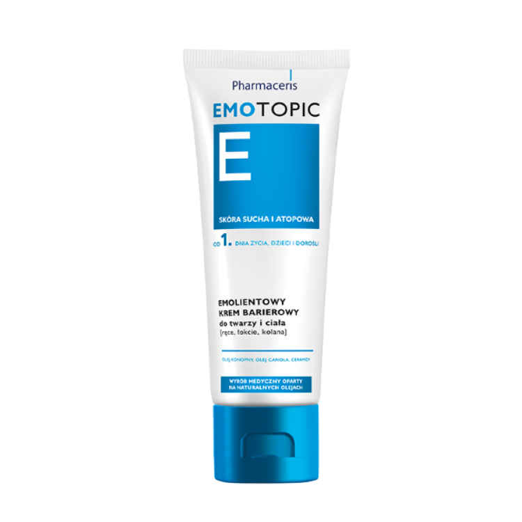 PHARMACERIS EMOTOPIC Emollient barrier cream for face and body preventing skin roughness and irritation, 75ml