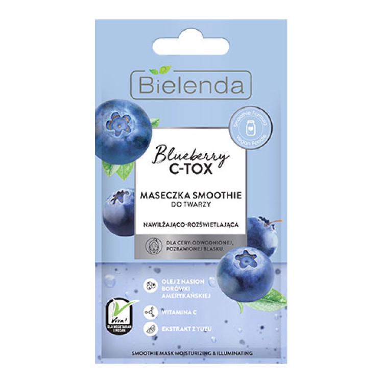 BIELENDA BLUEBERRY C-TOX Moisturizing Smoothie mask -  illuminating 8g