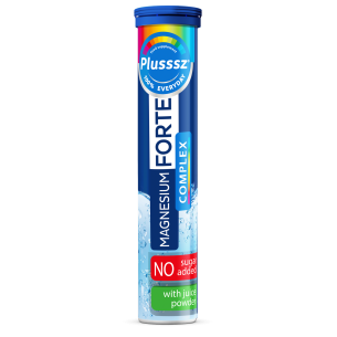 Plusssz Magnesium Forte Complex Vitamin B6 for Stress Muscle Strengthening Effervescent Tablets 20 Pcs Plusssz Magnesium Forte Complex Vitamin B6 for Stress Muscle Strengthening Effervescent Tablets 20 Pcs