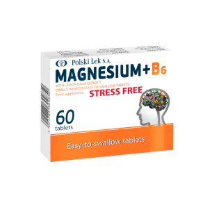 Polski Lek S.A. Magnesium + Vit B6 with Lemon Balm Extract Stress Free 60 tabl. Polski Lek S.A. Magnesium + Vit B6 with Lemon Balm Extract Stress Free 60 tabl.