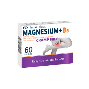 Polski Lek S.A. Magnesium + B6 with Potassium Cramp Free 60 tabl. Polski Lek S.A. Magnesium + B6 with Potassium Cramp Free 60 tabl.