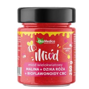 EkaMedica Multiflower Honey with Raspberry Rose and CBC Bioflavonoids for Immune System 250ml EkaMedica Multiflower Honey with Raspberry Rose and CBC Bioflavonoids for Immune System 250ml