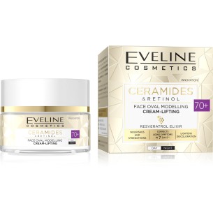 Eveline Ceramides & Retinol Face Oval Modeling Lifting Cream 70+ 50ml EXP: 12.2025