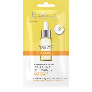 Eveline Concentrated Formula Vitamin C Evening Color Face Mask for Gray and Dull Skin 8ml Eveline Concentrated Formula Vitamin C Evening Color Face Mask for Gray and Dull Skin 8ml