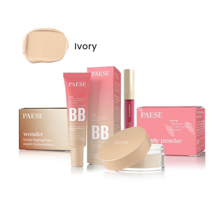 PAESE BUNDLE 01 BB IVORY + BARLEY POWDER + LOOSE HIGHLIGHTER