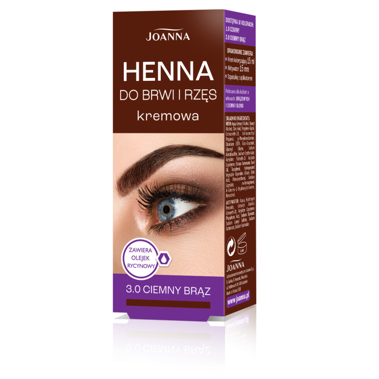 JOANNA HENNA EYEBROW & EYELASH TINT- DARK BROWN