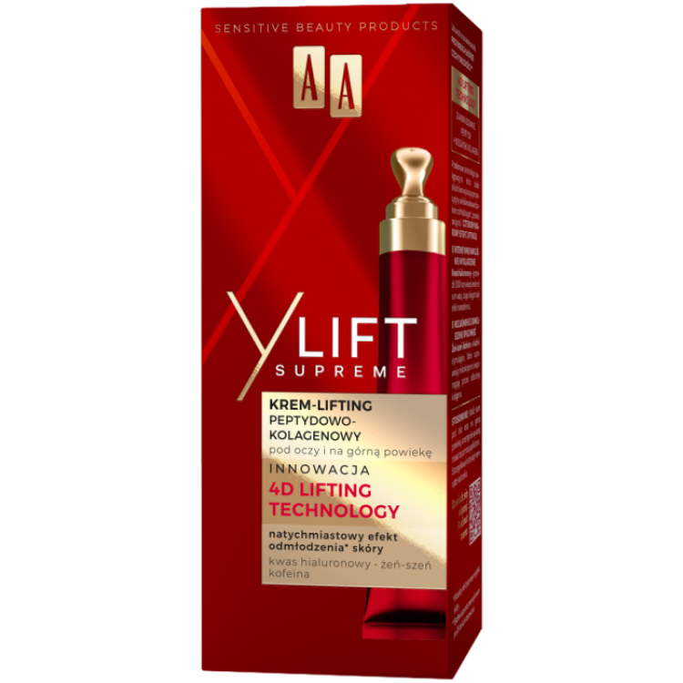 AA Y LIFT SUPREME Peptide-collagen lifting under eye and upper eyelid cream 15ml AA Y LIFT SUPREME Peptide-collagen lifting under eye and upper eyelid cream 15ml
