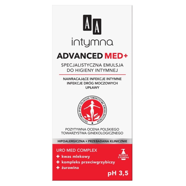 AA INTYMNA MED ADVANCED PH 3,5 INTIMATE HYGIENE WASH 300 ML