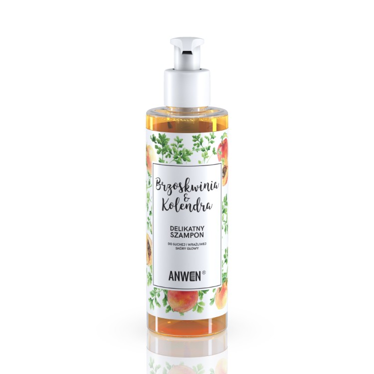 ANWEN Peach & Coriander gentle shampoo for dry and sensitive hair 200ml