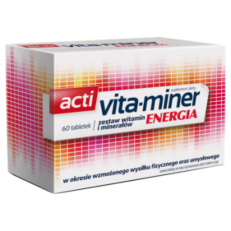 AFLOFARM ACTI VITA - MINER ENERGIA SET OF VITAMINS AND MINERALS 60 TABLETS EXP: 06.2024