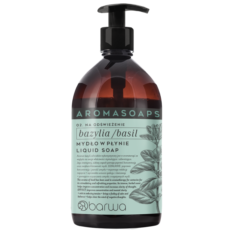 BARWA AROMA SOAPS Basil liquid soap 500 ml BARWA AROMA SOAPS Basil liquid soap 500 ml