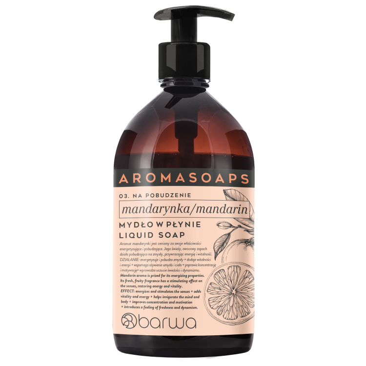 BARWA AROMA SOAPS Liquid soap tangerine 500 ml BARWA AROMA SOAPS Liquid soap tangerine 500 ml