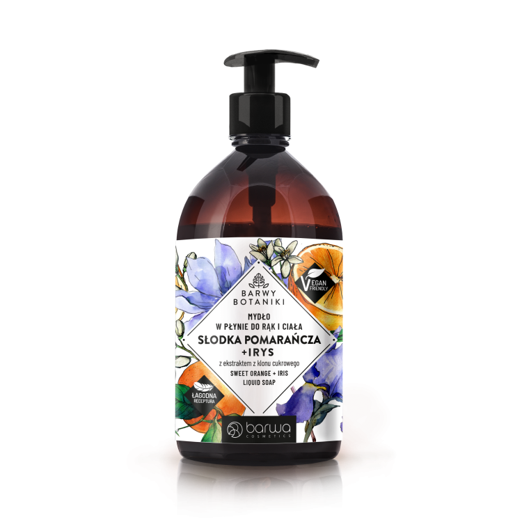 BARWA BARWY BOTANIKI Sweet Orange + Iris Liquid Hand & Body Soap, 500ml EXP: 04.2026