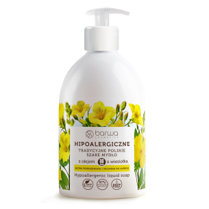 BARWA HYPOALLERGENIC TRADITIONAL POLISH GRAY LIQUID SOAP WITH EVENING PRIMROSE OIL 500ML BARWA HYPOALLERGENIC TRADITIONAL POLISH GRAY LIQUID SOAP WITH EVENING PRIMROSE OIL 500ML