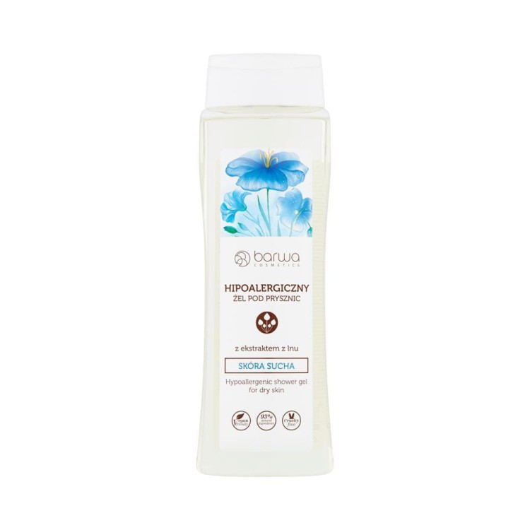 BARWA HYPOALLERGENIC SHOWER GEL FOR DRY SKIN WITH FLAX EXTRACT 400ml EXP: 07.2024