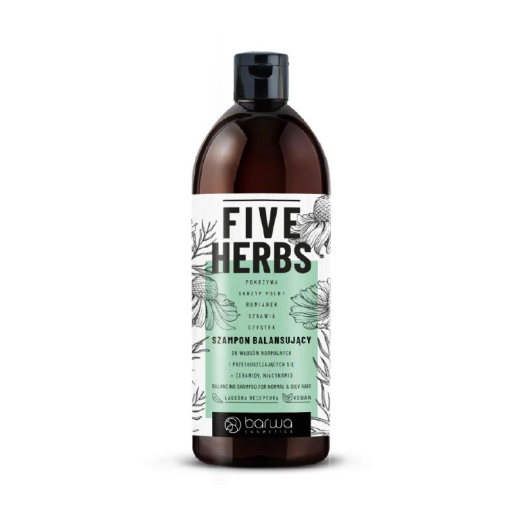 BARWA FIVE HERBS balancing shampoo 480 ml