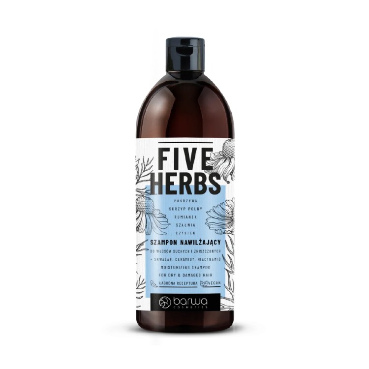 BARWA FIVE HERBS moisturising shampoo 480 ml