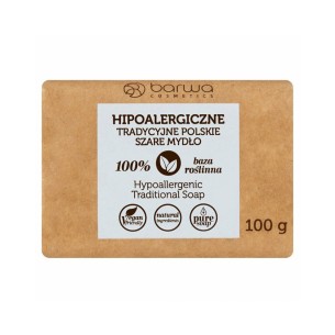 BARWA HYPOALLERGENIC TRADITIONAL POLISH GRAY SOAP 100G BARWA HYPOALLERGENIC TRADITIONAL POLISH GRAY SOAP 100G