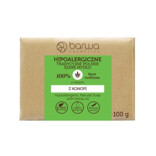 BARWA HYPOALLERGENIC TRADITIONAL POLISH GRAY SOAP WITH HEMP OIL 100G BARWA HYPOALLERGENIC TRADITIONAL POLISH GRAY SOAP WITH HEMP OIL 100G