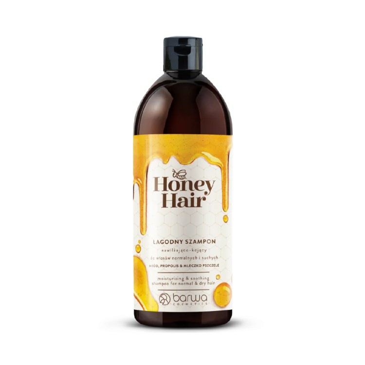 BARWA Honey Hair  MOISTURISING SHAMPOO, honey, propolis, royal jelly 480ml