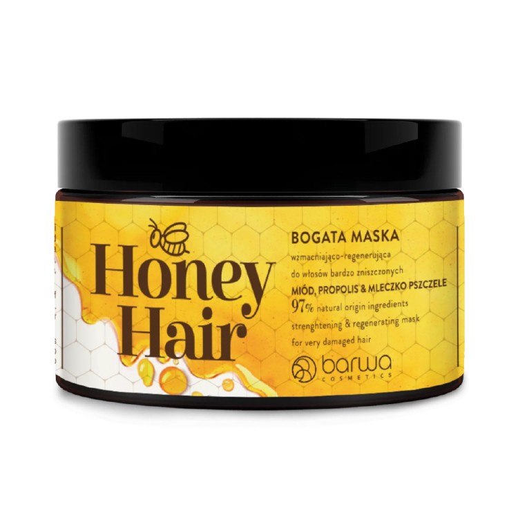 BARWA Honey Hair  REGENERATING MASK  honey, propolis, royal jelly 220ml