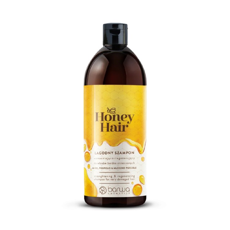 BARWA Honey Hair Strenghtening & regenerating Hair SHAMPOO, honey, propolis, royal jelly 480ml