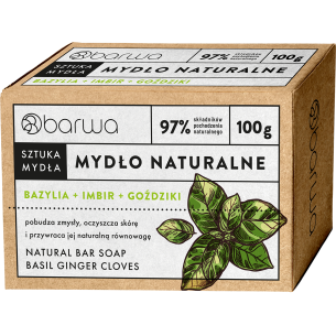 BARWA NATURAL BAR SOAP Basil Ginger Cloves 100g