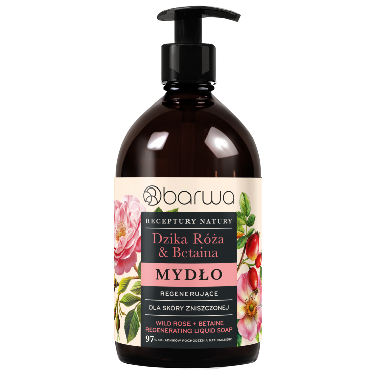 BARWA RECEPTURY NATURY Regenerating liquid soap Wild Rose + Betaine 480 ml BARWA RECEPTURY NATURY Regenerating liquid soap Wild Rose + Betaine 480 ml