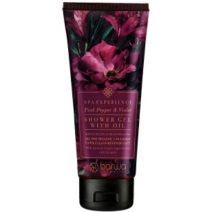BARWA SPA EXPERIENCE MOISTURIZING & REGENERATING  SHOWER GEL WITH OIL PINK PEPPER & VIOLET 200ml BARWA SPA EXPERIENCE MOISTURIZING & REGENERATING  SHOWER GEL WITH OIL PINK PEPPER & VIOLET 200ml