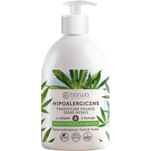 BARWA HYPOALLERGENIC TRADITIONAL POLISH GRAY LIQUID SOAP WITH HEMP OIL 500ML BARWA HYPOALLERGENIC TRADITIONAL POLISH GRAY LIQUID SOAP WITH HEMP OIL 500ML