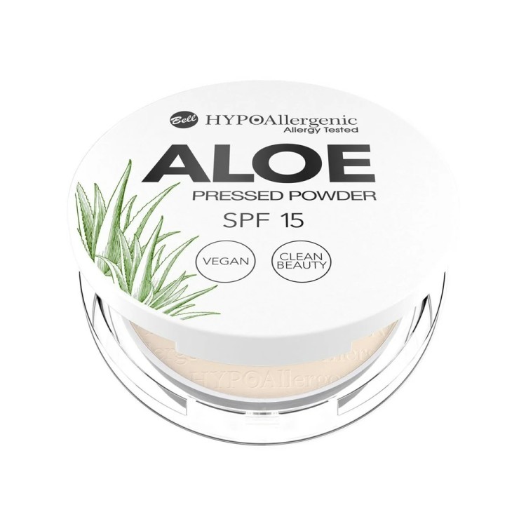 BELL HYPOAllergenic Aloe pressed powder 01CREAM SPF 15  5g
