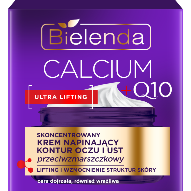 BIELENDA CALCIUM + Q10 CONCENTRATED CREAM TIGHTENING THE CONTOUR OF EYES AND LIPS, ANTI-WRINKLE 15ML