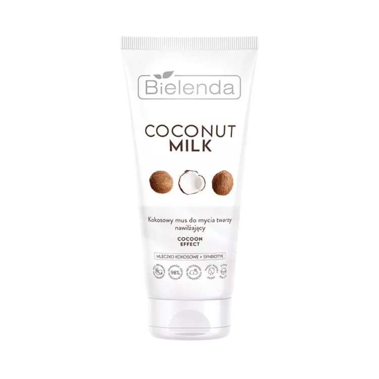 Bielenda COCONUT MILK Coconut face cleansing mousse, moisturizing COCOON EFFECT 135 g