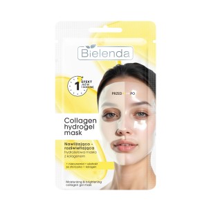 BIELENDA COLLAGEN HYDROGEL MASK Moisturizing and brightening hydrogel mask with collagen 1pcs  BIELENDA COLLAGEN HYDROGEL MASK Moisturizing and brightening hydrogel mask with collagen 1pcs