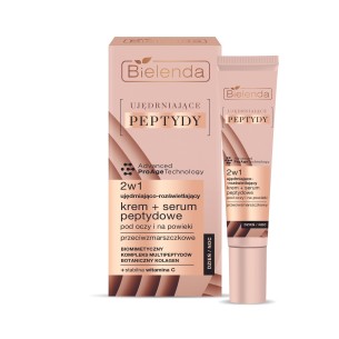 BIELENDA FIRMING PEPTIDES FIRMING AND ILLUMINATING ANTI-WRINKLE CREAM + PEPTIDE SERUM UNDER THE EYES AND EYELIDS 15ML BIELENDA FIRMING PEPTIDES FIRMING AND ILLUMINATING ANTI-WRINKLE CREAM + PEPTIDE SERUM UNDER THE EYES AND EYELIDS 15ML