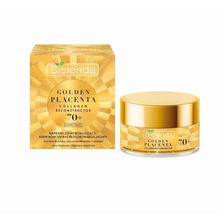 BIELENDA GOLDEN PLACENTA COLLAGEN RECONSTUCTOR 70+ Repairing and revitalizing anti-wrinkle face cream 50ml