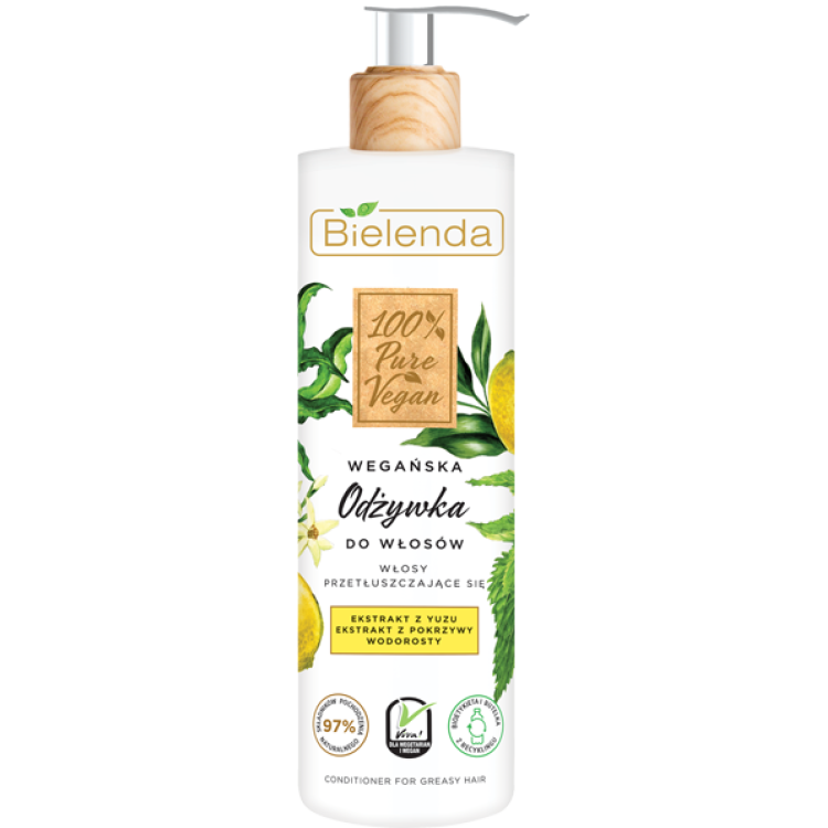 Bielenda 100% pure vegan Conditioner for greasy hair 240ml EXP: 04.2025 Bielenda 100% pure vegan Conditioner for greasy hair 240ml EXP: 04.2025
