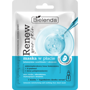 BIELENDA RENEW YOUR SKIN SHEET MASK - INTENSE HYDRATION AND SOOTHING 1pc BIELENDA RENEW YOUR SKIN SHEET MASK - INTENSE HYDRATION AND SOOTHING 1pc
