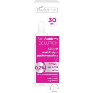 BIELENDA SKIN ACADEMY SOLUTION REVITALIZING AND ANTI-WRINKLE SERUM 30ML BIELENDA SKIN ACADEMY SOLUTION REVITALIZING AND ANTI-WRINKLE SERUM 30ML