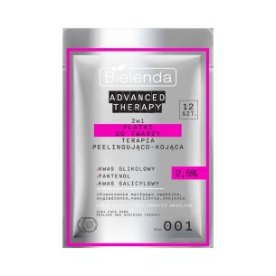 BIELENDA ADVANCED THERAPY Facial pads 2in1 peeling and soothing therapy 2.5% 12pcs BIELENDA ADVANCED THERAPY Facial pads 2in1 peeling and soothing therapy 2.5% 12pcs