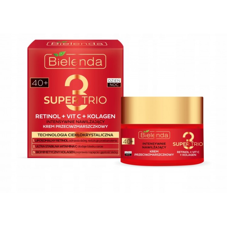 Bielenda SUPER TRIO RETINOL+ VIT C + COLLAGEN cream 40+ 50ML