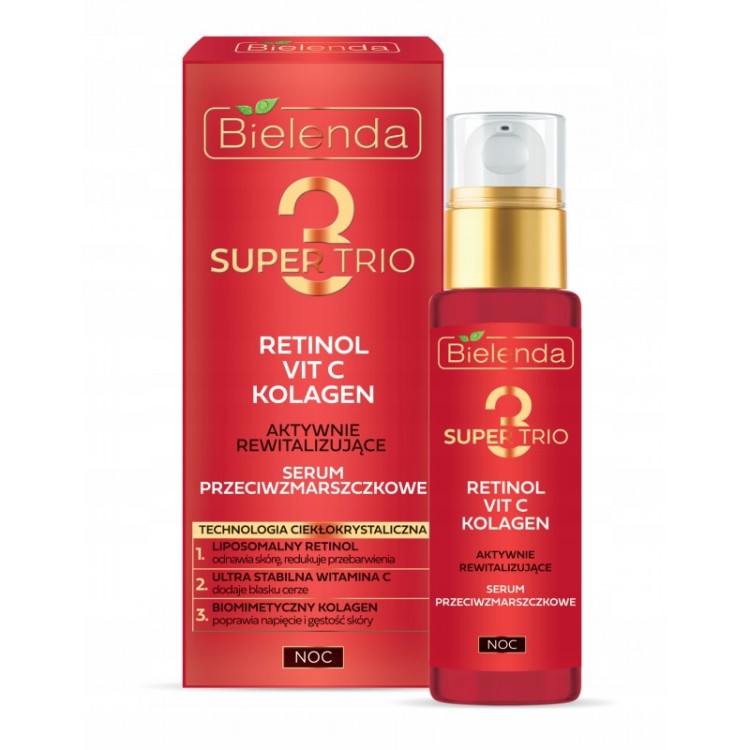 Bielenda SUPER TRIO RET+ VIT C + COLLAGEN  serum 30ml