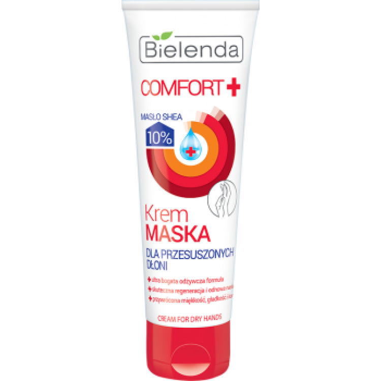 BIELENDA COMFORT + cream - mask for dry hands with 10% shea butter 100ml