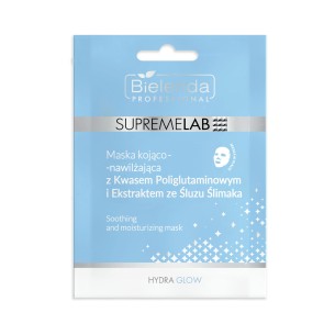 SUPREMELAB HYDRA GLOW Soothing and moisturizing mask with polyglutamic acid and snail mucin extract 1pcs SUPREMELAB HYDRA GLOW Soothing and moisturizing mask with polyglutamic acid and snail mucin extract 1pcs