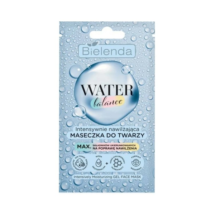 Bielenda WATER BALANCE Intensively moisturizing face mask, 7g