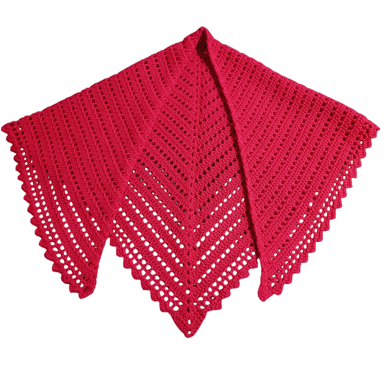 THE CIRCLE STUDIO 100% MERINO WOOL HAND MADE SCARF IN DARK MAGENTA